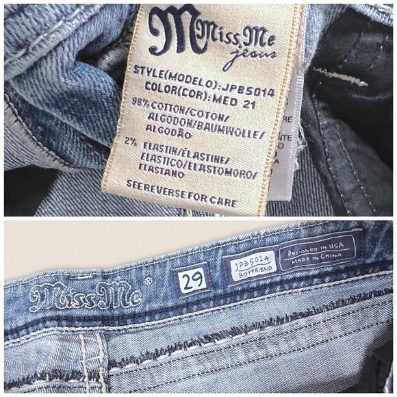 Vintage y2k low rise Miss Me jeans boyfriend Size 29 - Picture 8 of 8